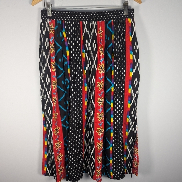 Vintage Napa Valley geometric Native American Aztec maxi skirt woman's Large - Picture 4 of 5